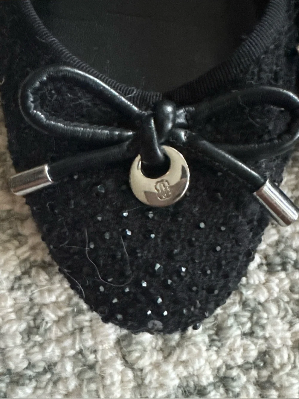 Bandolino Payly Shimmer Bow Ballet Flats Size 8M
